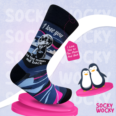 I Love You to The Moon And Back Socks Love Gift Series