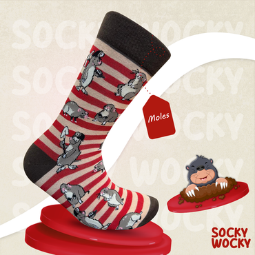 Mole Socks Underground Animal Edition