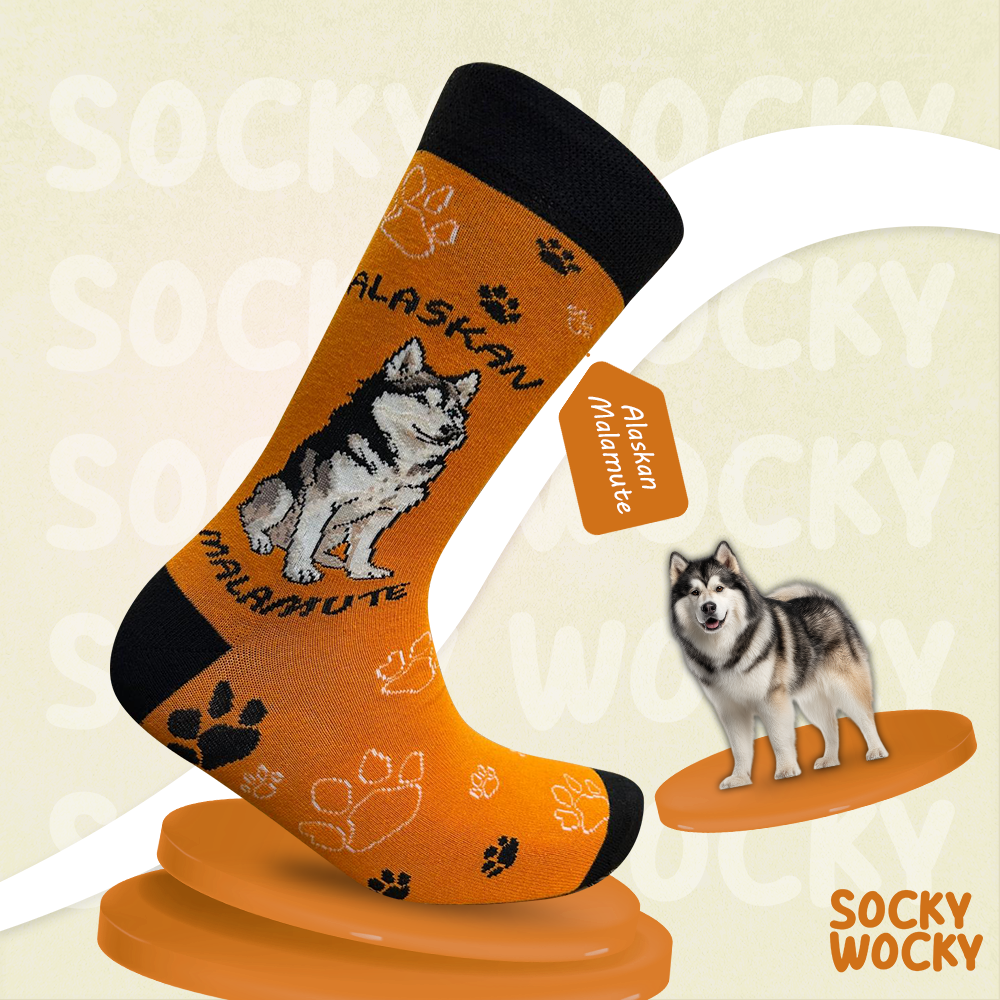 Alaskan Malamute Socks Arctic Dog Edition