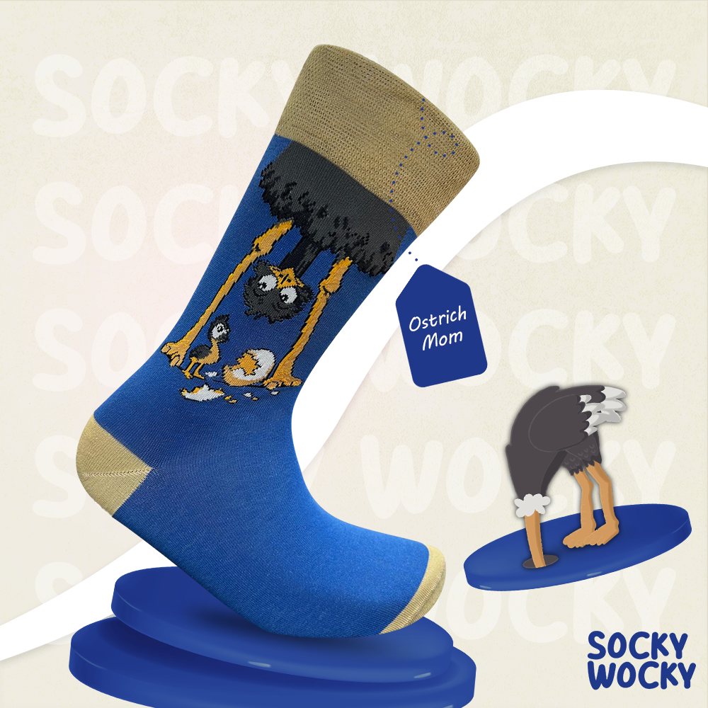 Ostrich Mom Socks Animal Family Series