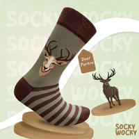 Deer Portrait Socks Animal Art Edition