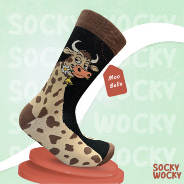 Moo Bella Socks Cow Pattern Series