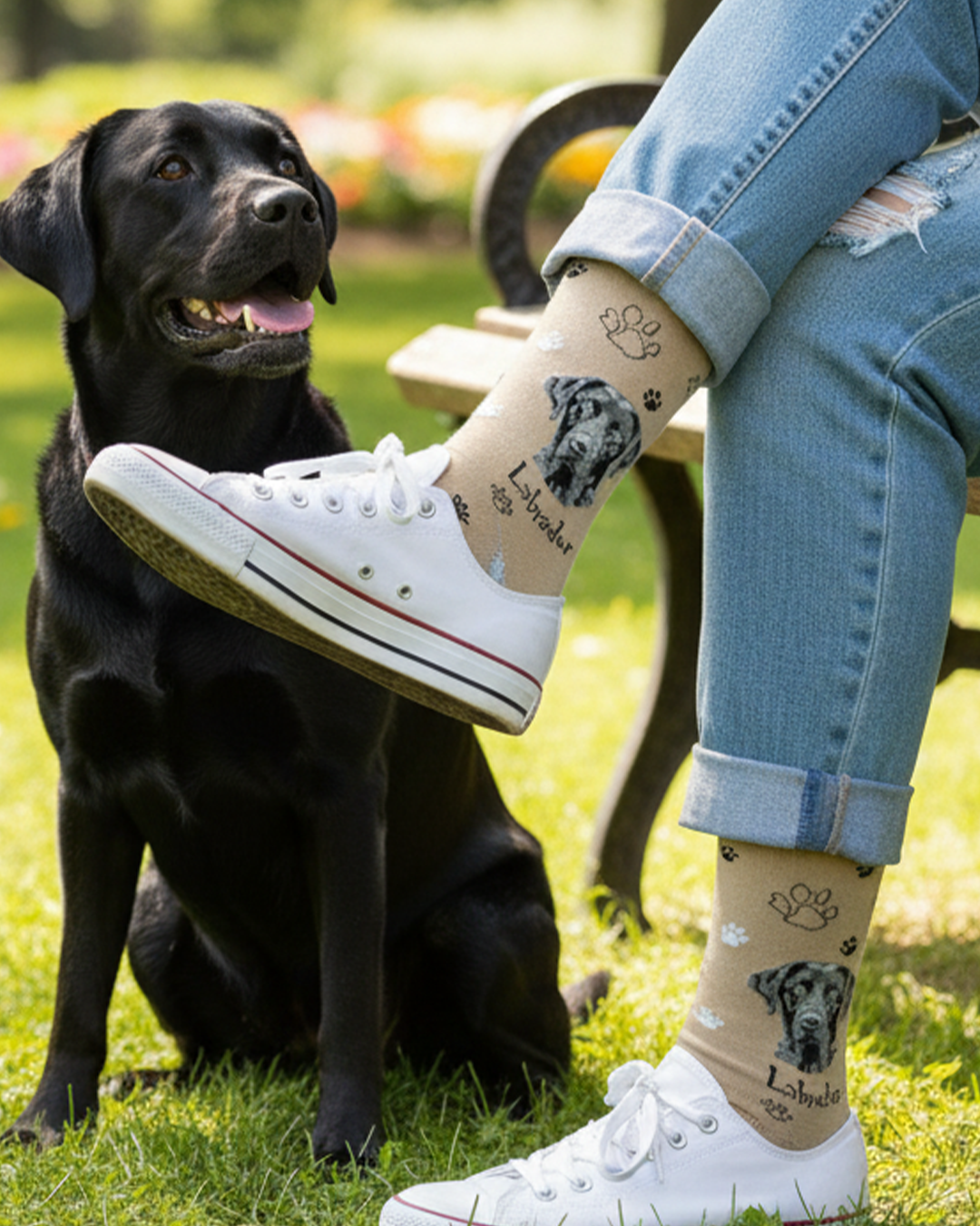 Labrador Black Socks Loyal Dog Series