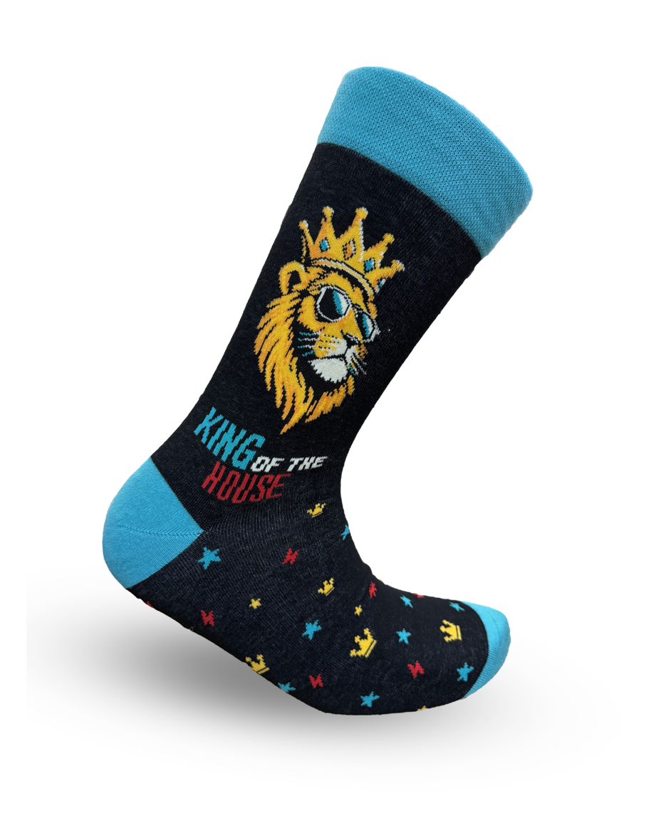 King of the House Lion Novelty Socks