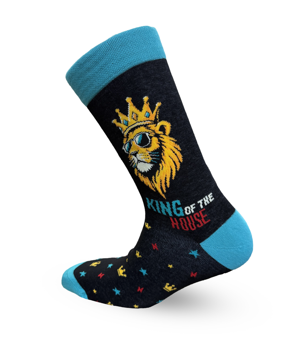 King of the House Lion Novelty Socks