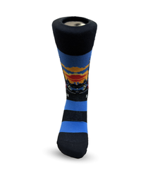 Berlin Train & Sunset Skyline City Style Socks