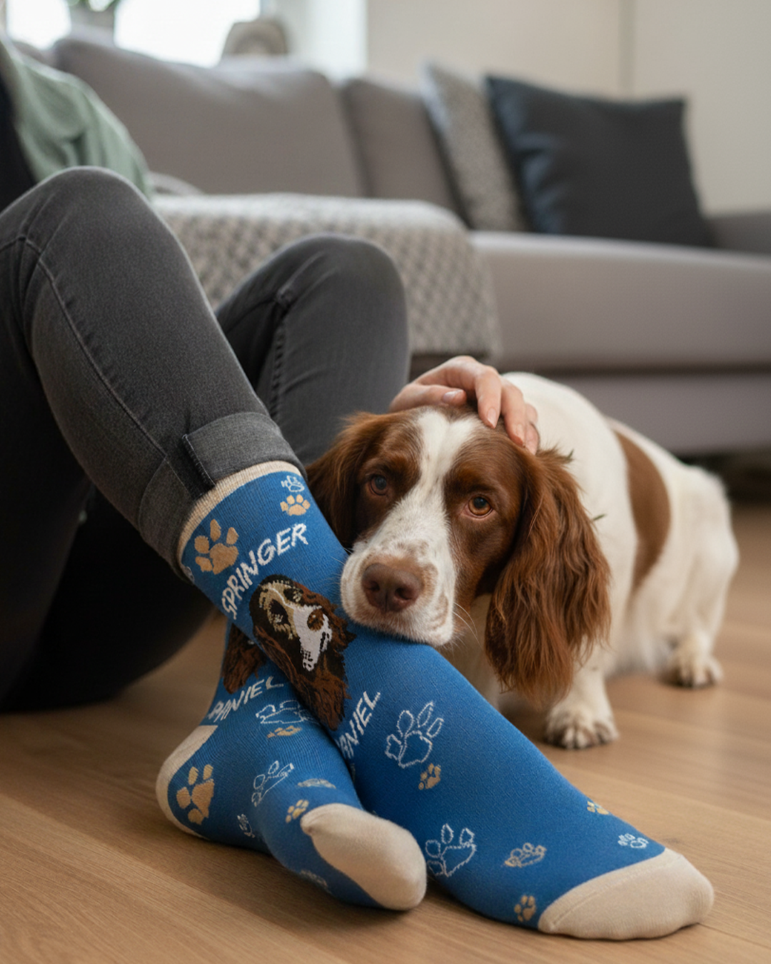 Springer Spaniel Socks Hunting Dog Breed Series