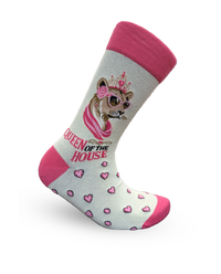 Queen of the House Pink Crown Socks