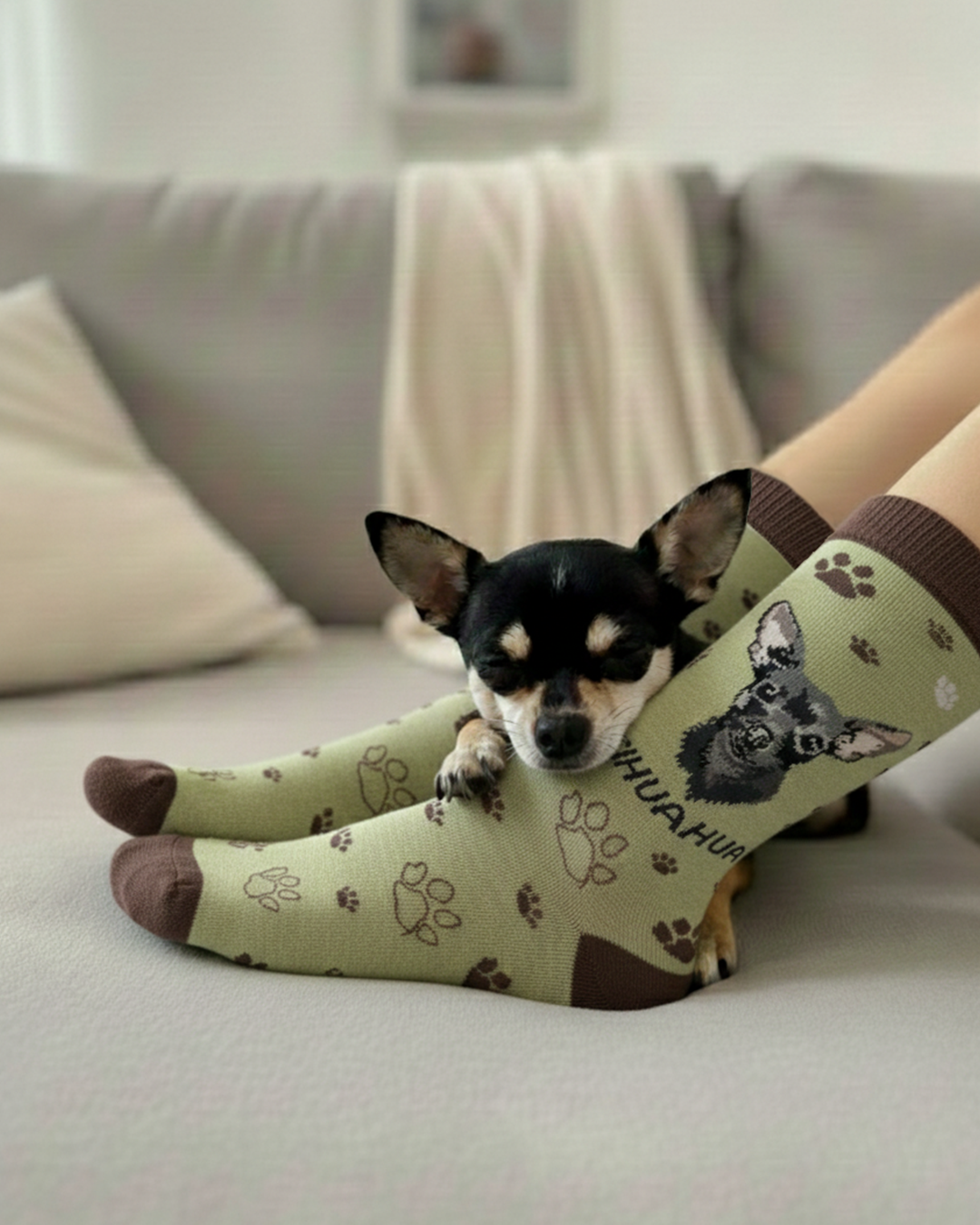 Chihuahua Black Socks Small Dog Edition