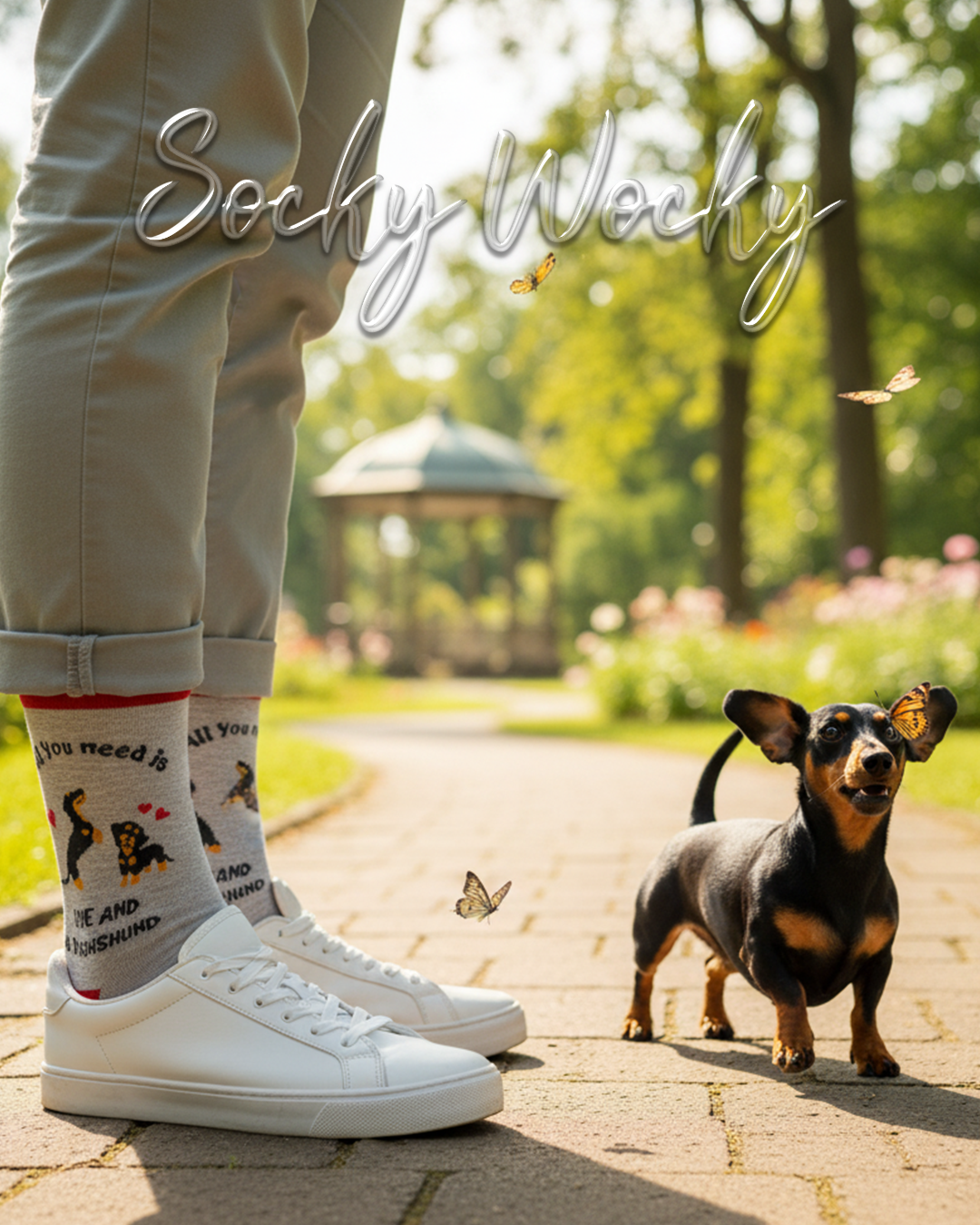 Calze All You Need is Love And a Dachshund Love Edizione Cani Romantici