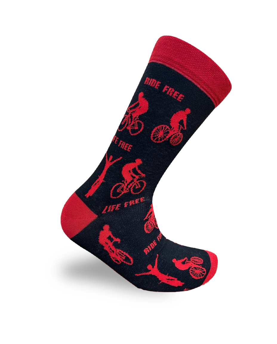 Schwarze Fahrradsocken "City Ride"