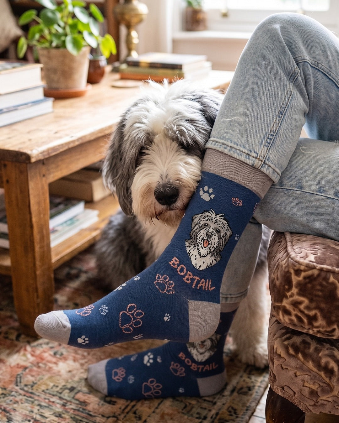Bobtail Dog Breed Socks Perfect Gift for Dog Lovers