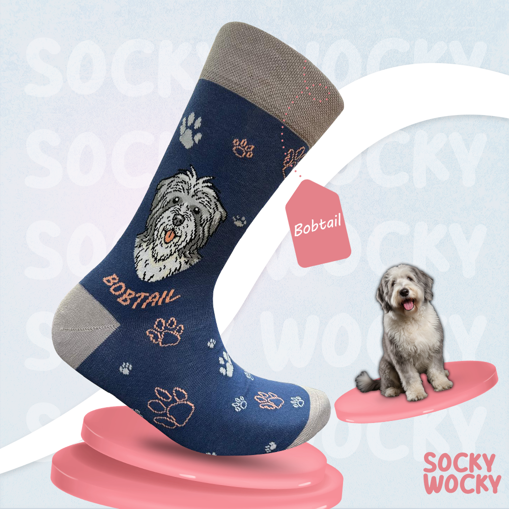 Bobtail Dog Breed Socks Perfect Gift for Dog Lovers