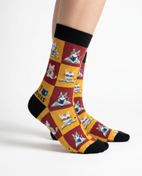 Book and Cats Socks Cozy Reading Edition