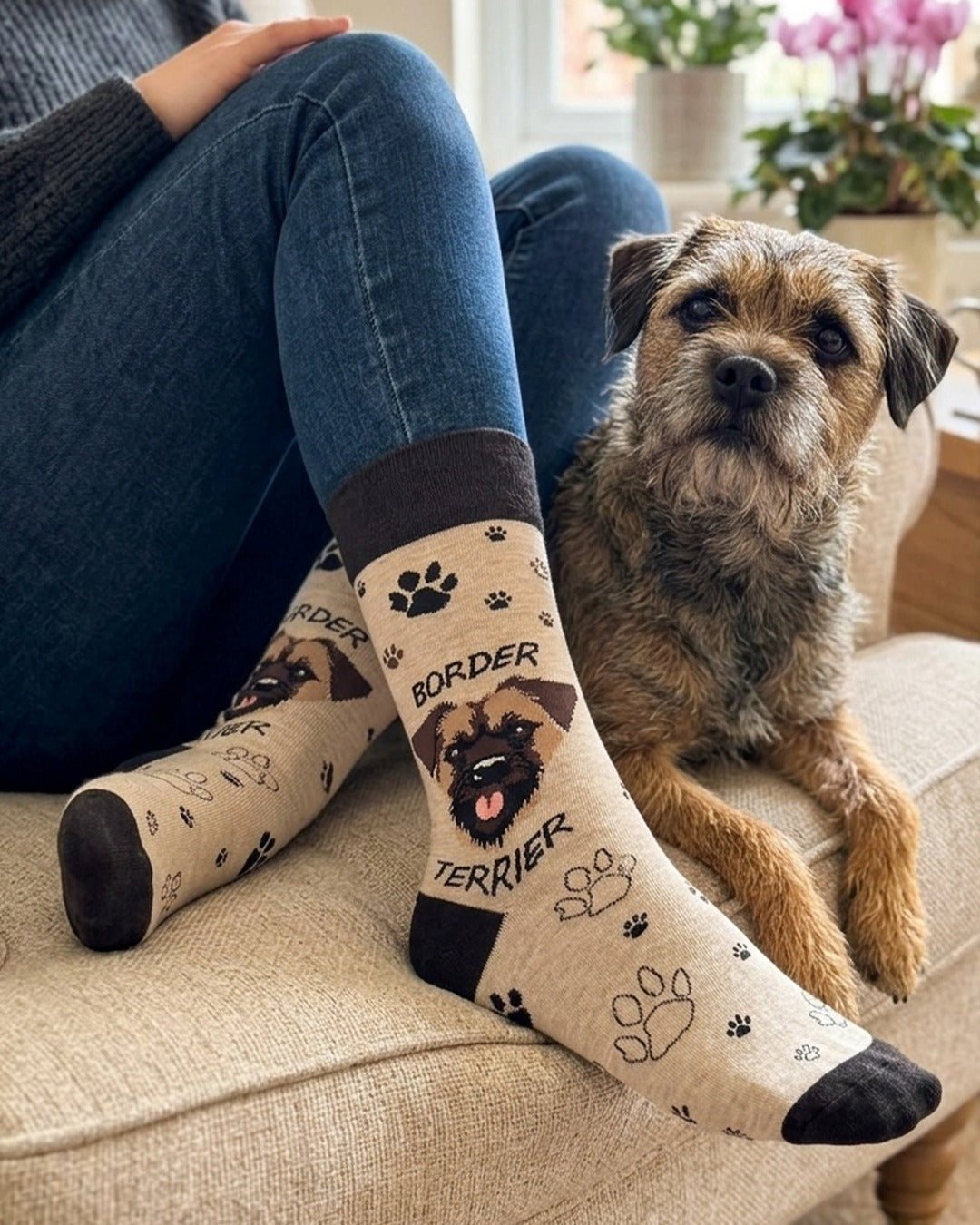 Chaussettes Border Terrier Édition Chien de Travail