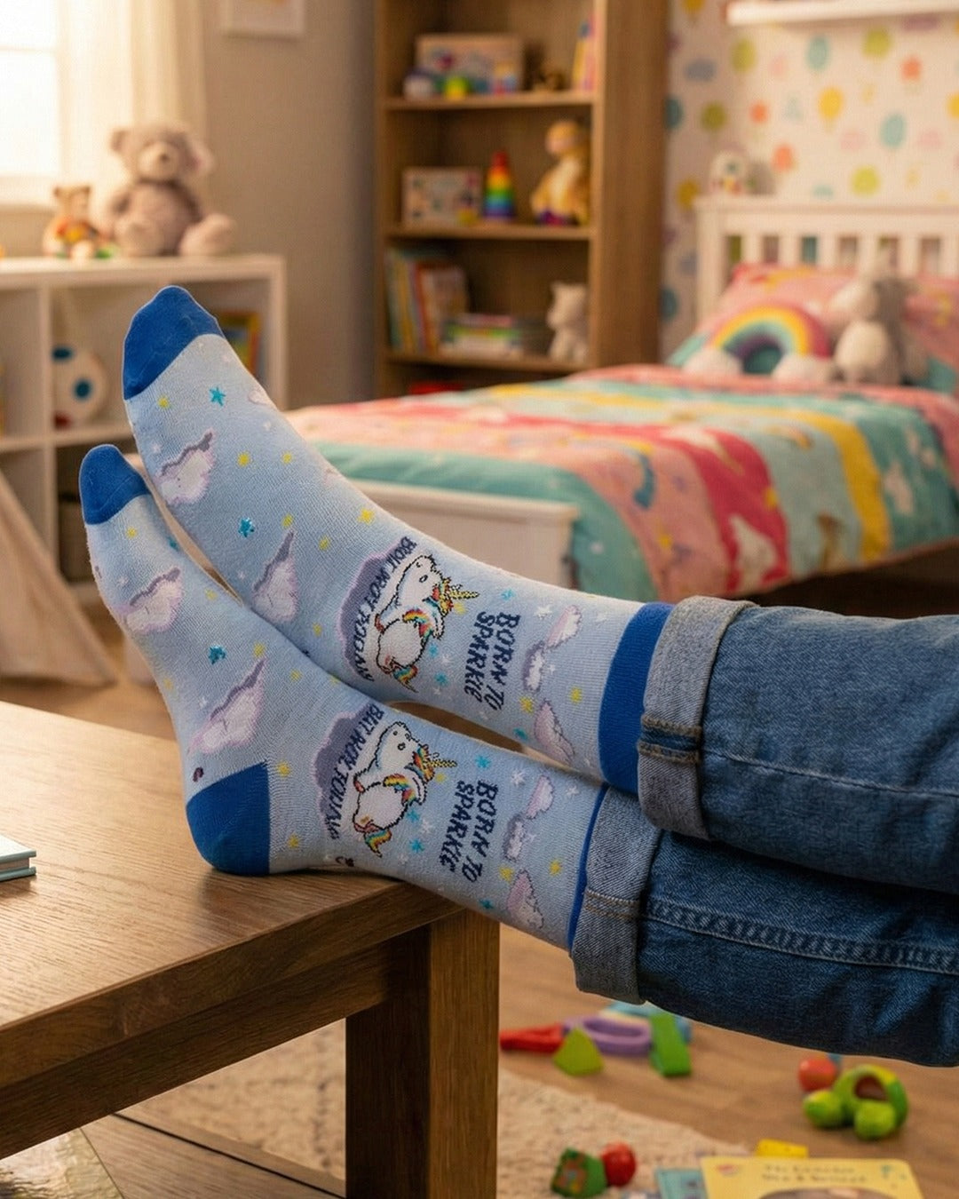 Born to Sparkle Socks Glitter Personality Series