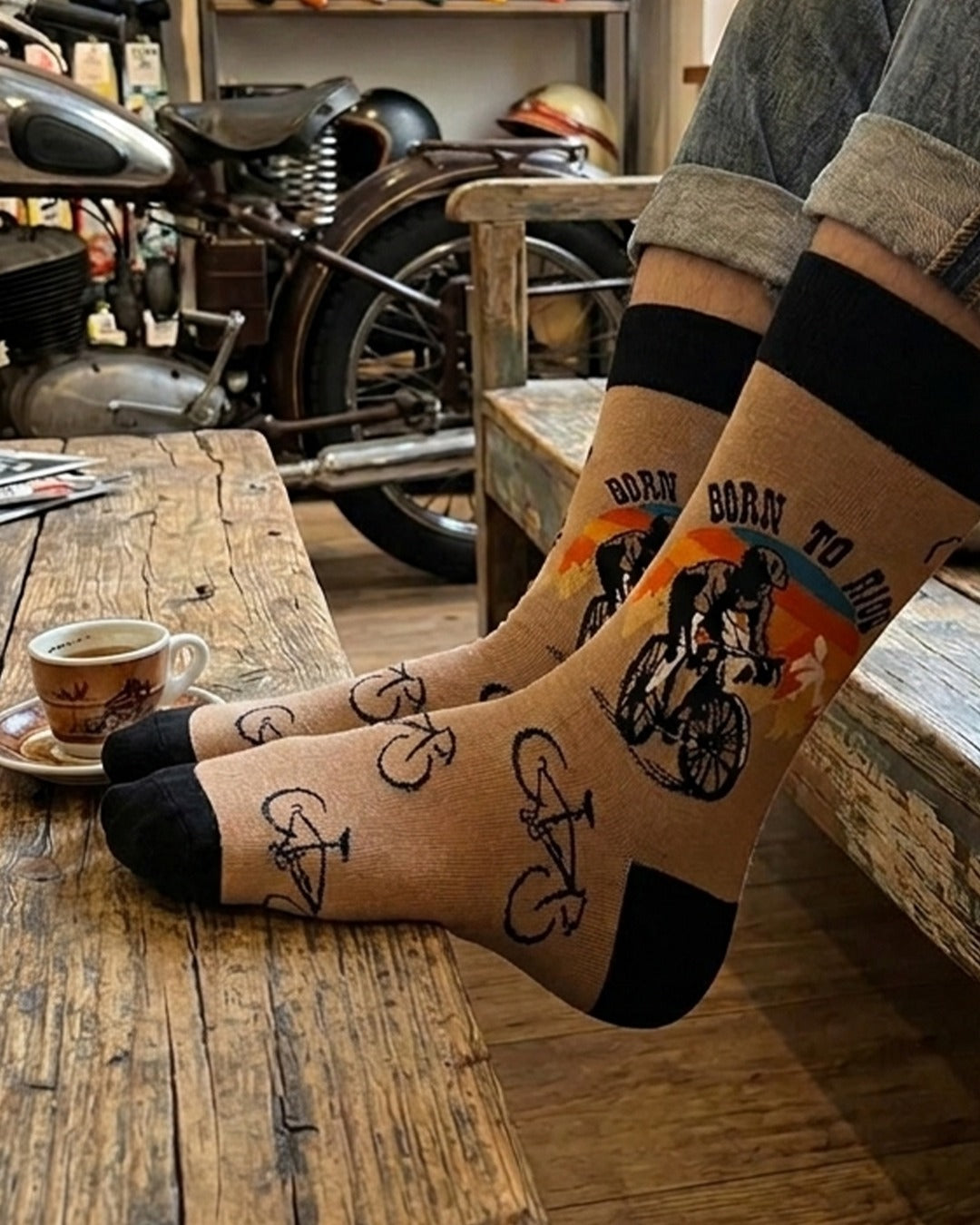 Born to Ride Socks Motorbike Lifestyle Series