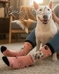 Bull Terrier Socks Strong Dog Series