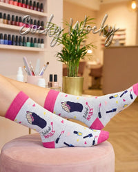 Aber zuerst Nägel Socken Beauty Mood Serie