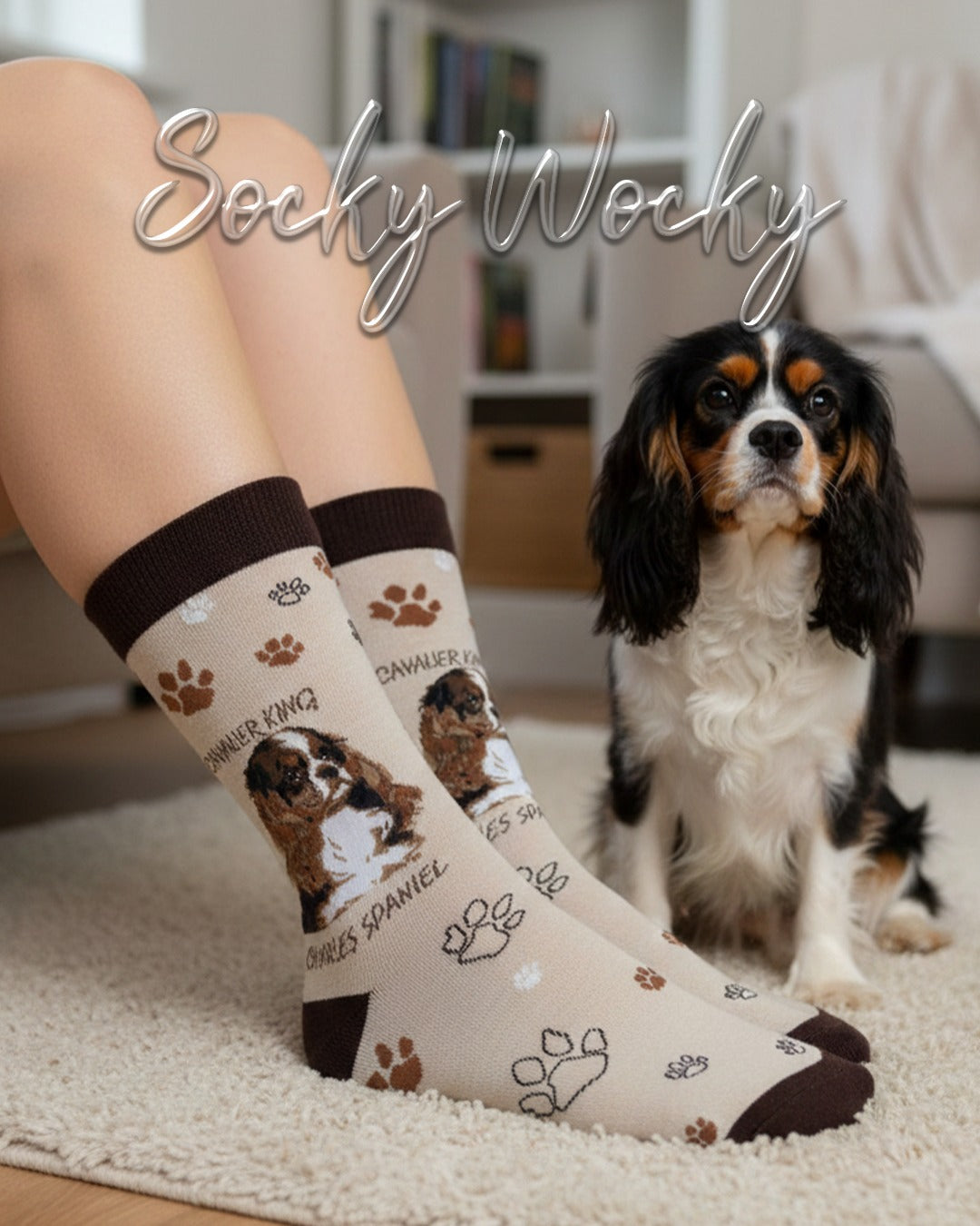 Cavalier King Charles Socks Royal Dog Series