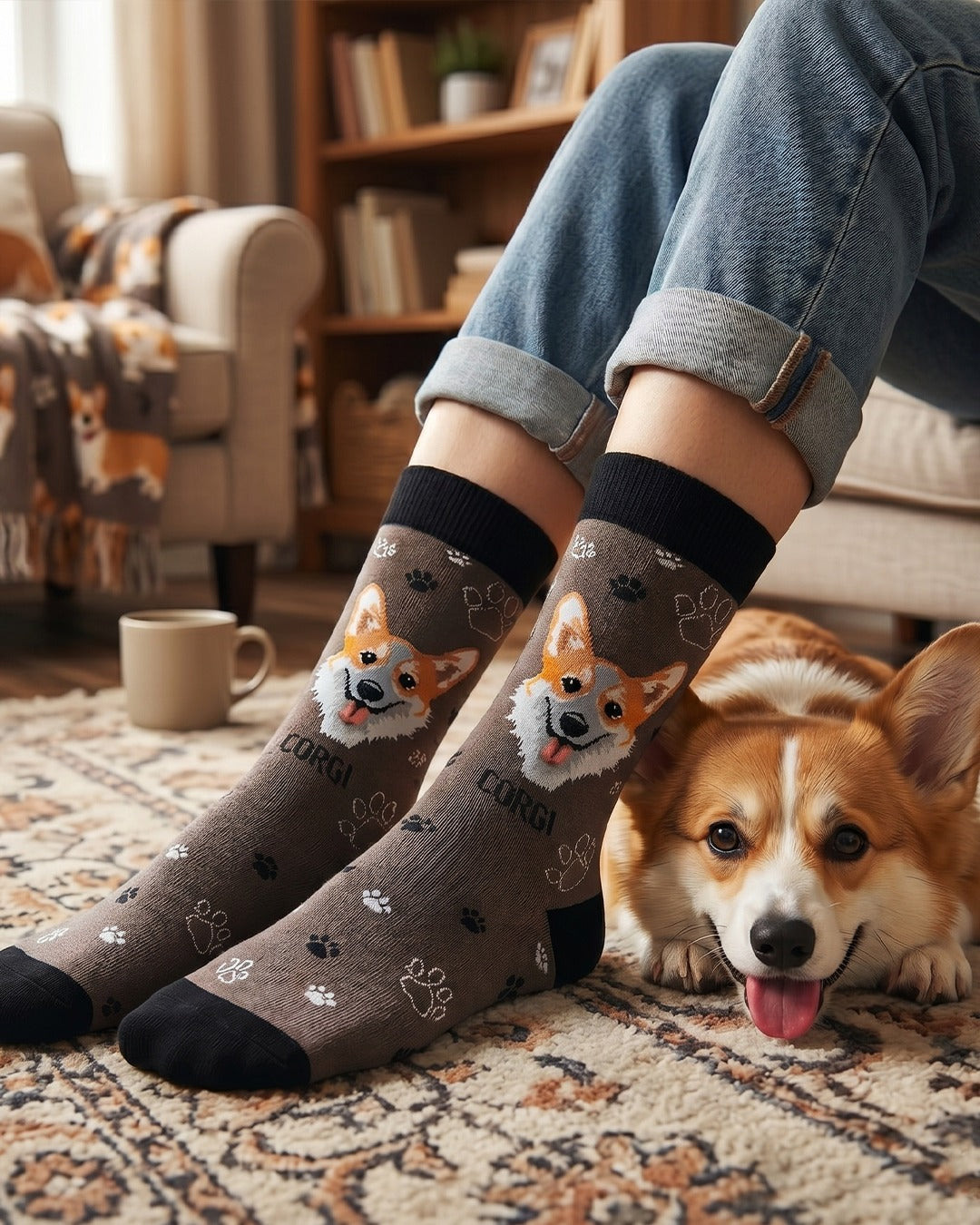 Corgi Socks Cute Short Leg Dog Edition