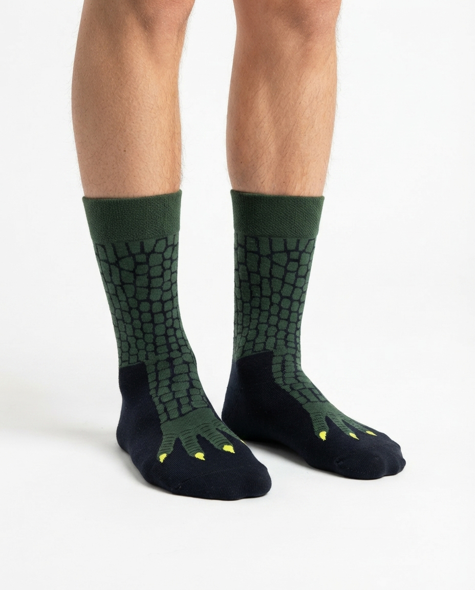 Chaussettes Pattes de Crocodile Style Safari Sauvage