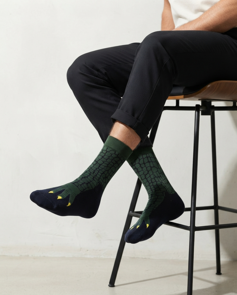 Calzini Gambette di Coccodrillo Stile Safari Selvaggio