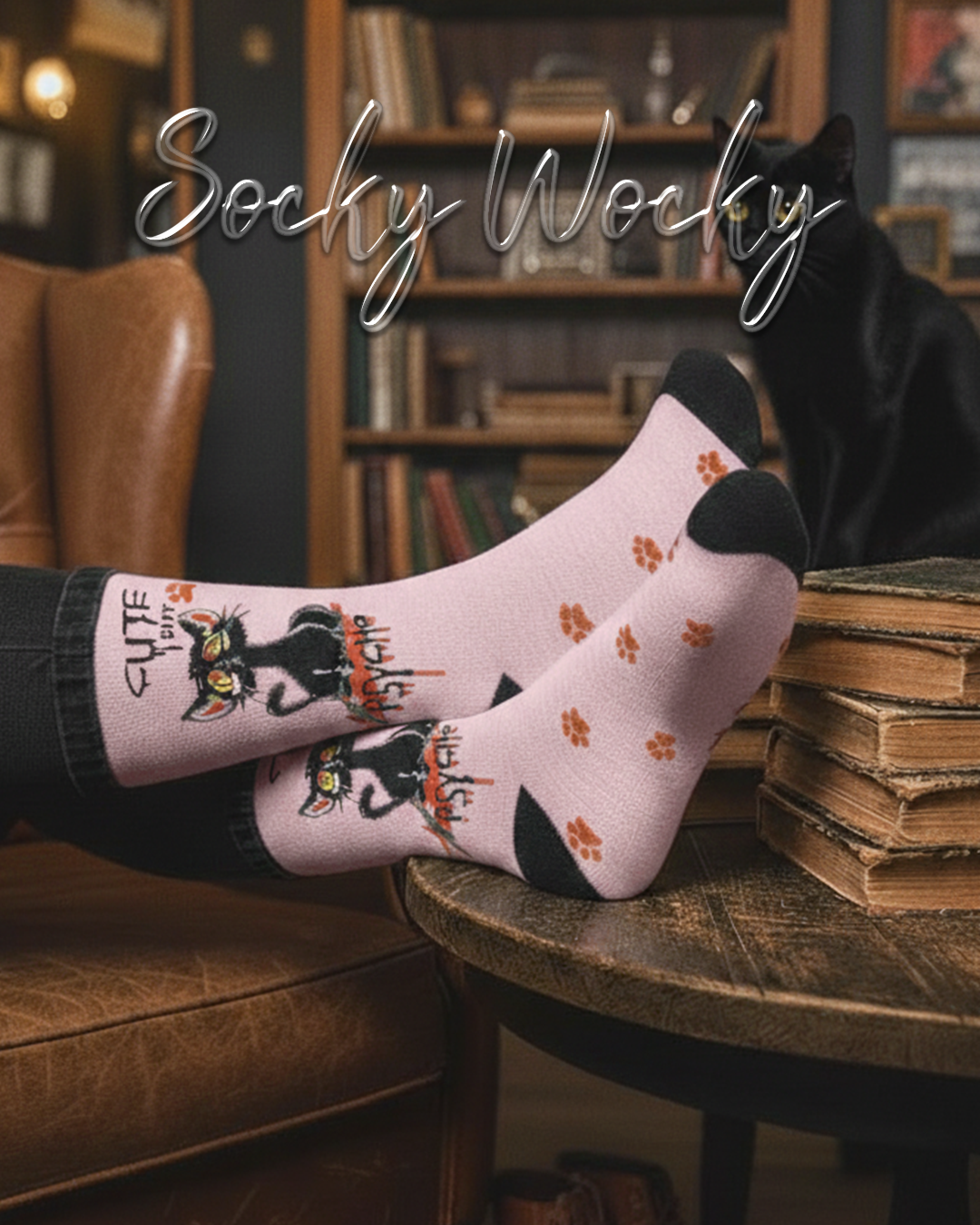 Socken "Niedlich, aber psycho" - Edition mit doppelter Persönlichkeit