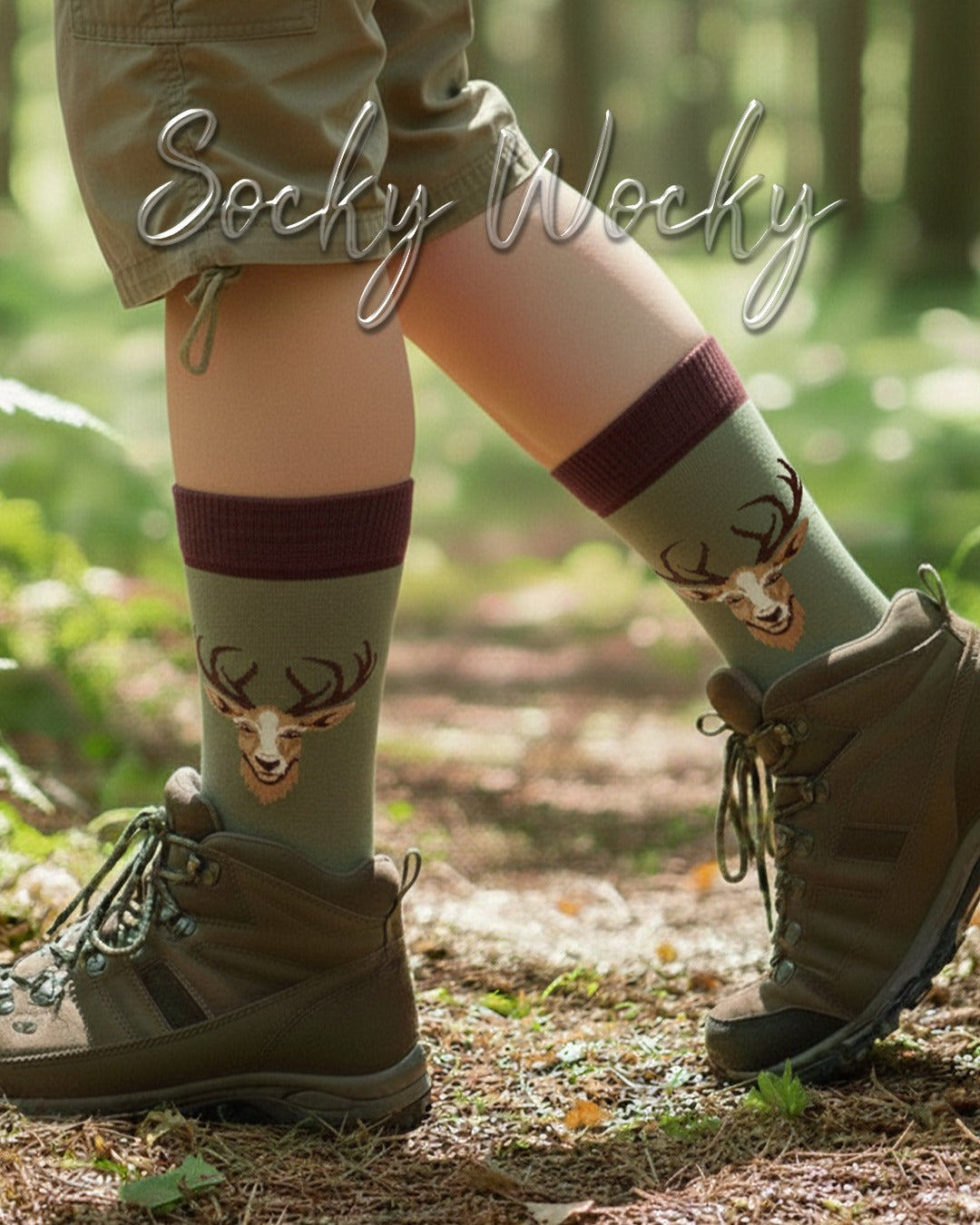 Deer Portrait Socks Animal Art Edition