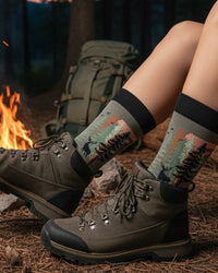 Deer Green Socks Forest Animal Series