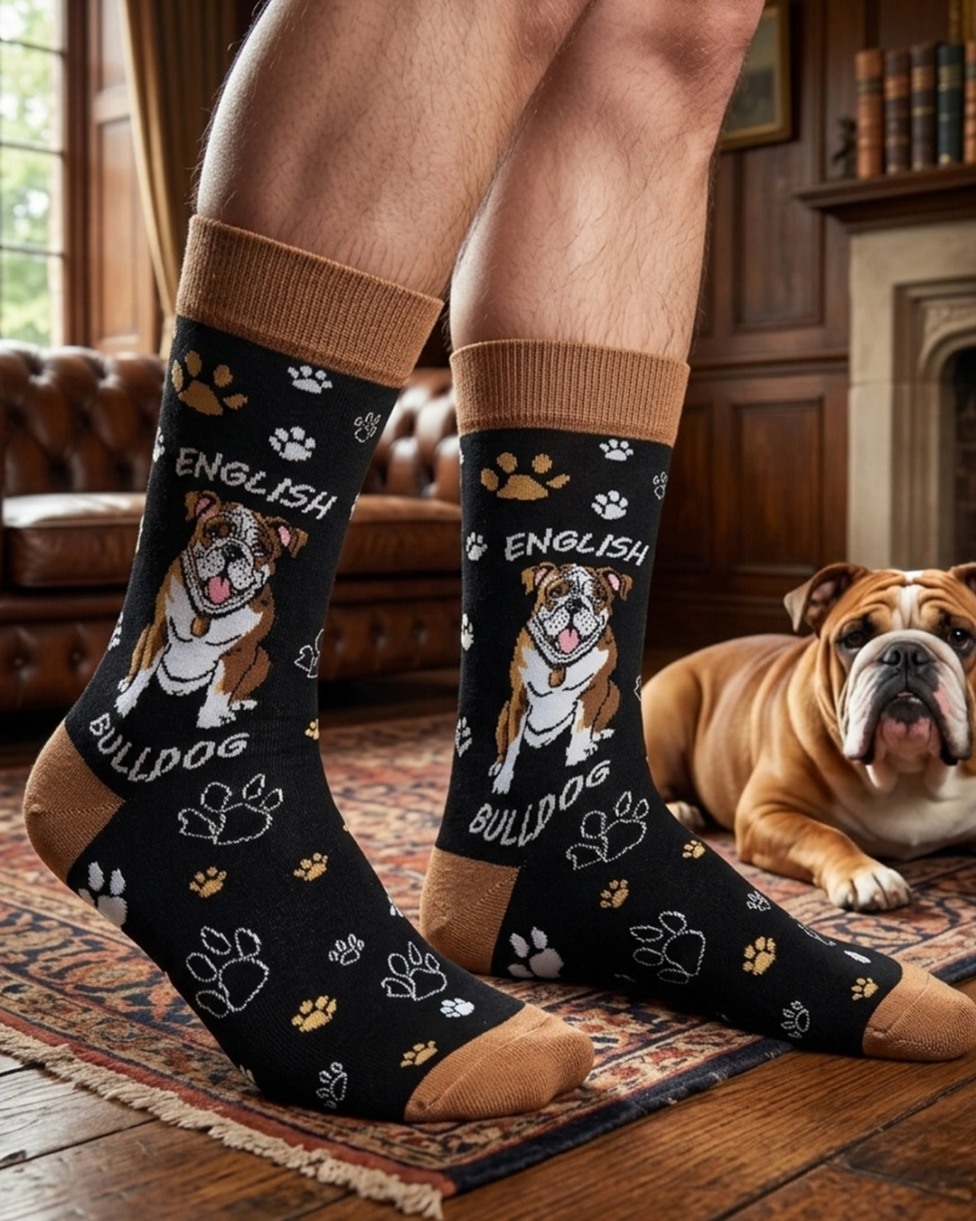 English Bulldog Socks Classic Dog Series