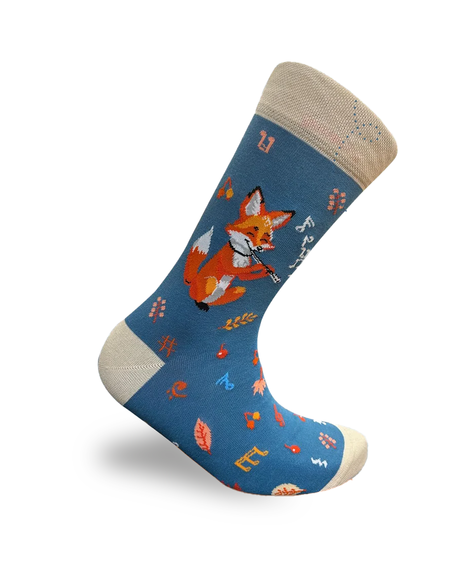 Fox Flute Socks Fantasy Animal Series