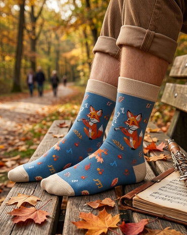 Fox Flute Socks Fantasy Animal Series