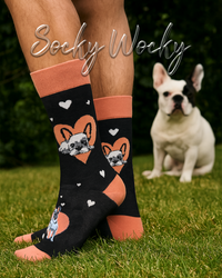 French Bulldog Love Socks Dog Romance Edition