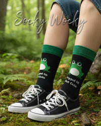 Frogged up But Cute Socks Funny Frog Edition