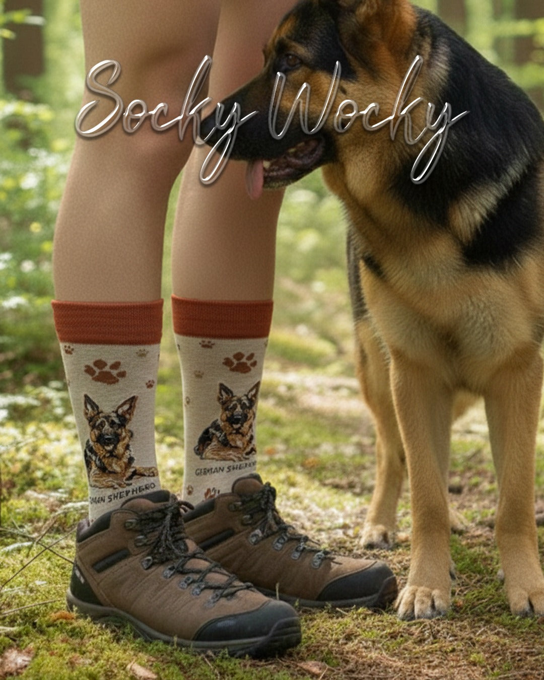 German Shepherd Socks Working Dog Line