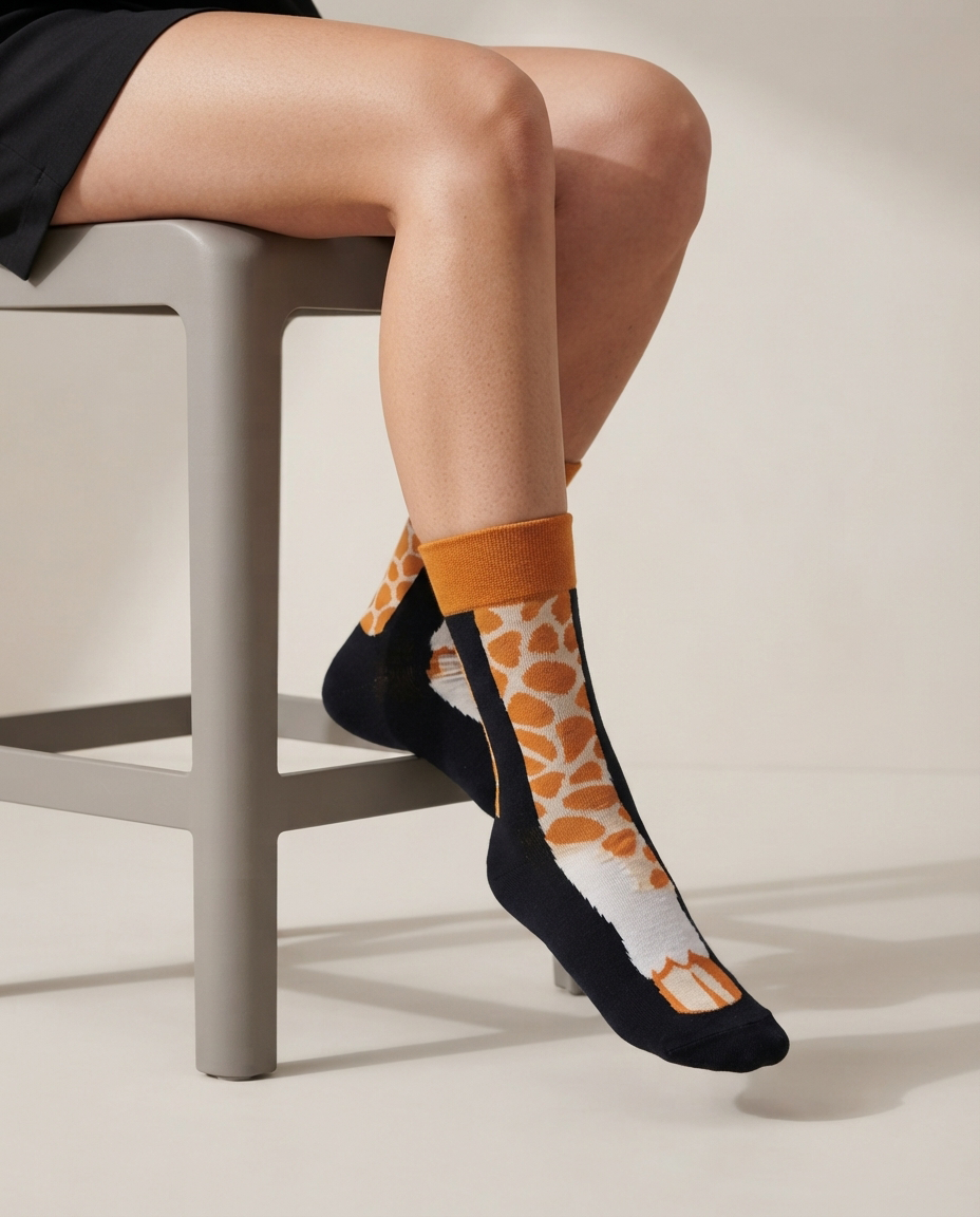 Giraffe Leg Socks Safari Inspired Design