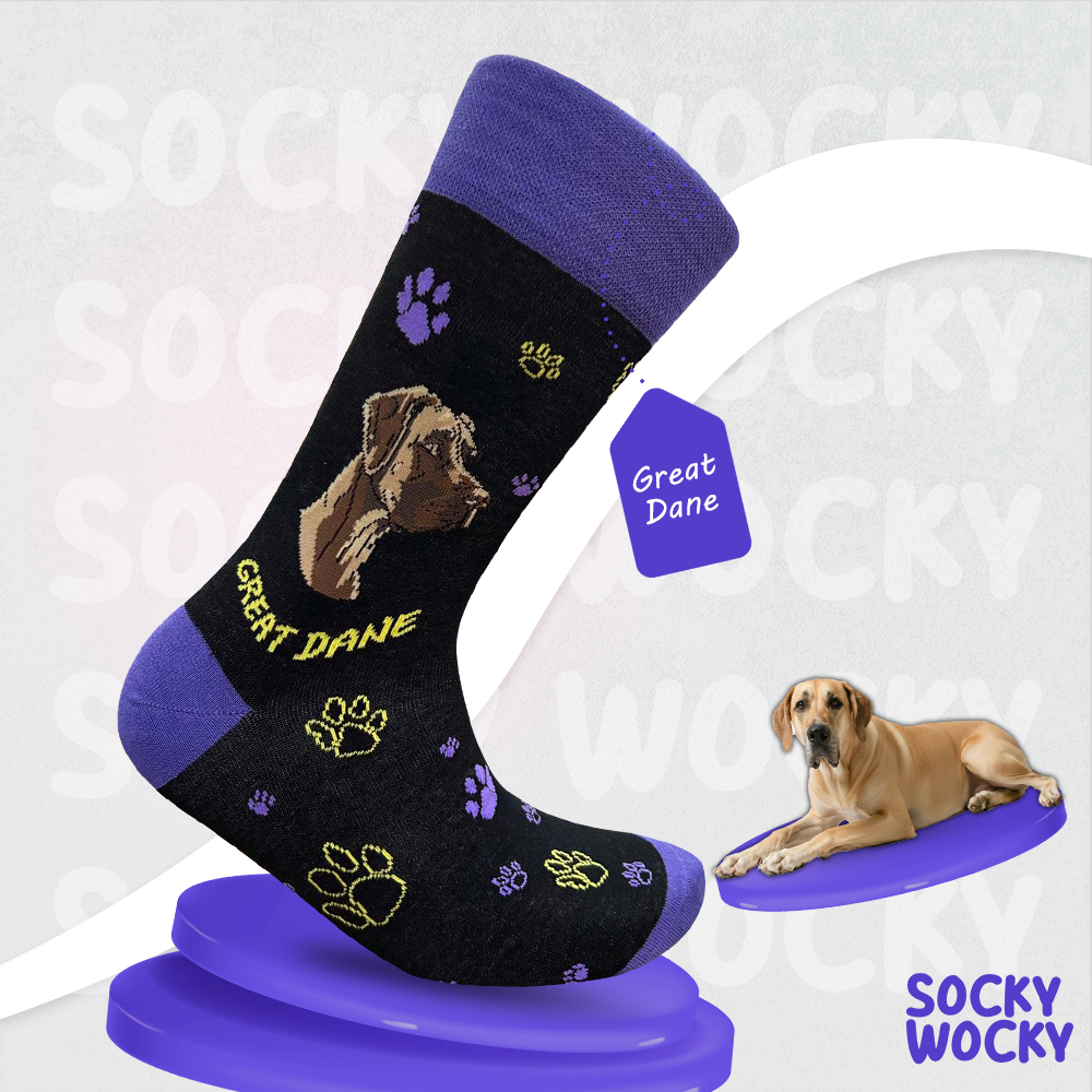 Great Dane Socks Funny Dog Cotton