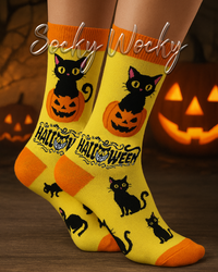 Calzini Gatti Halloween Serie Animali Spaventosi