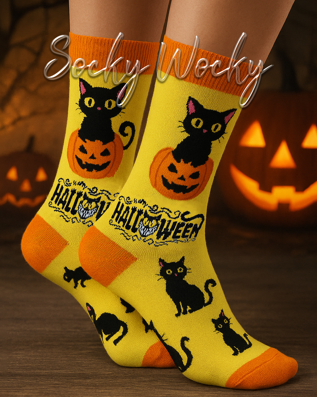 Calzini Gatti Halloween Serie Animali Spaventosi