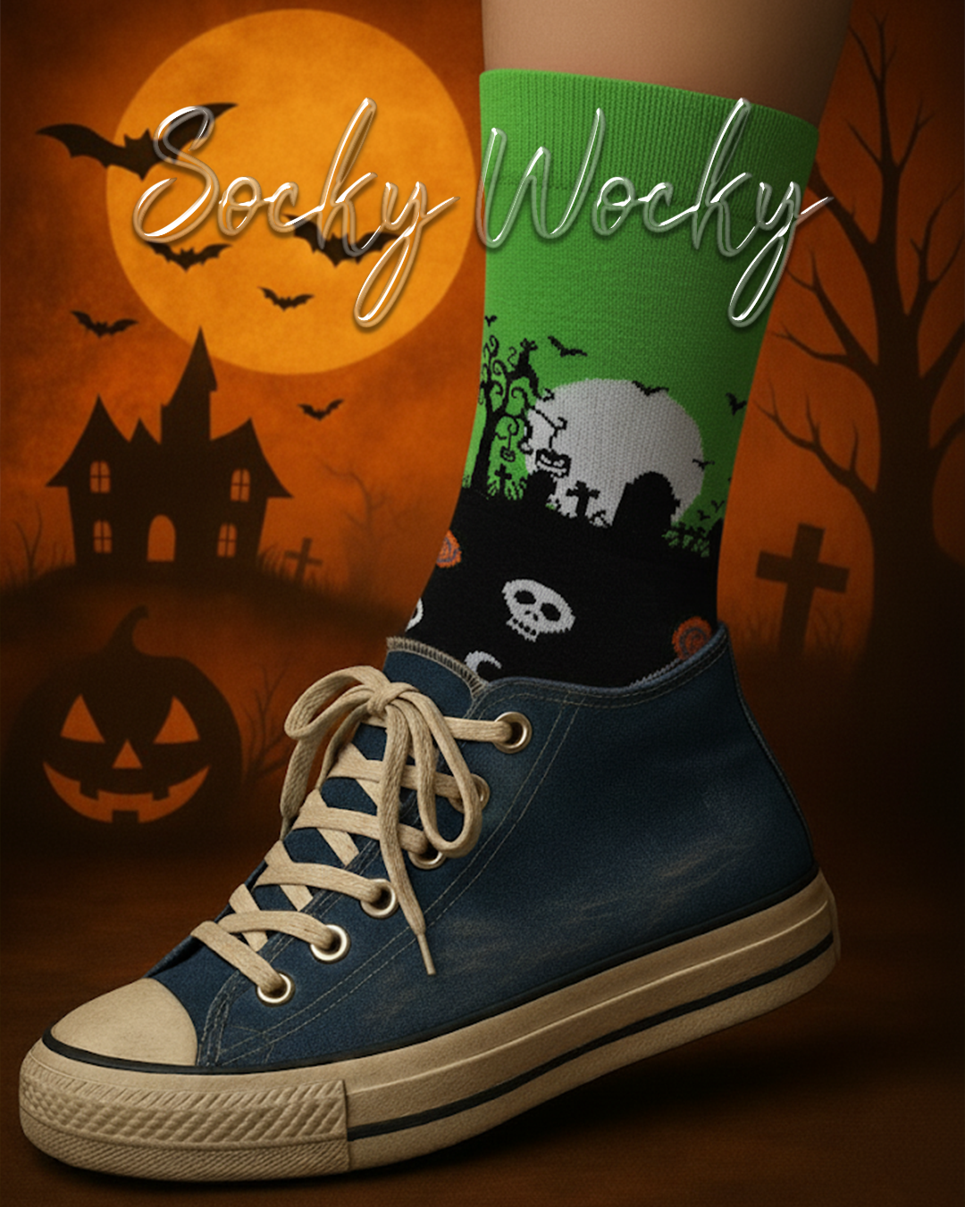Calzini Tomba Halloween Serie Scena Horror