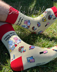 Happy Wife Happy Life Socks Relationship Humor Series
