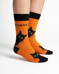 Hi Stalker Socks Mysterious Black Cat Edition