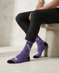 Hypotenuse Lila Socken – Geometrischer Mathe-Stil