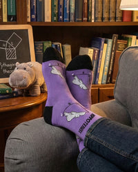 Hippotenuse Purple Socks Geometric Math Style