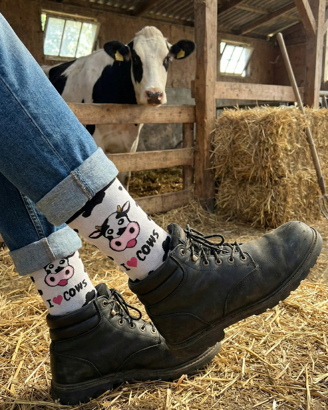 I Love Cows Socks Farm Animal Edition