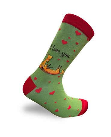 Ich liebe dich Fuchs Socken Tierliebe Serie