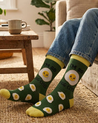 I’m So Egg Cited Socks Breakfast Humor Series
