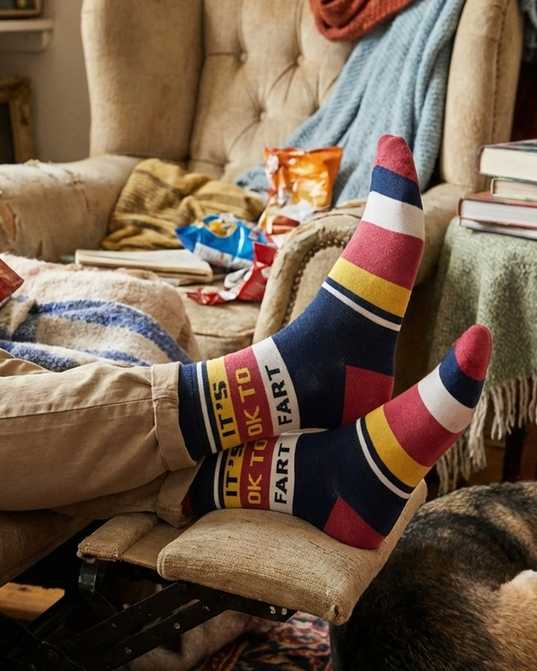 It’s OK to Fart Socks Humor Statement Edition
