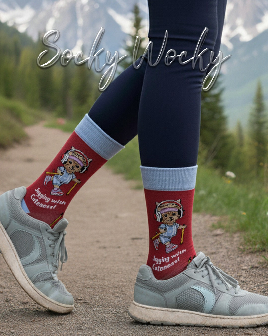 Jogging With Cuteness Yorkie Socks Dog Sport Edition
